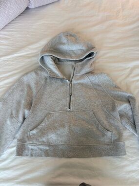 Lululemon Light Gray Half-Zip Hoodie